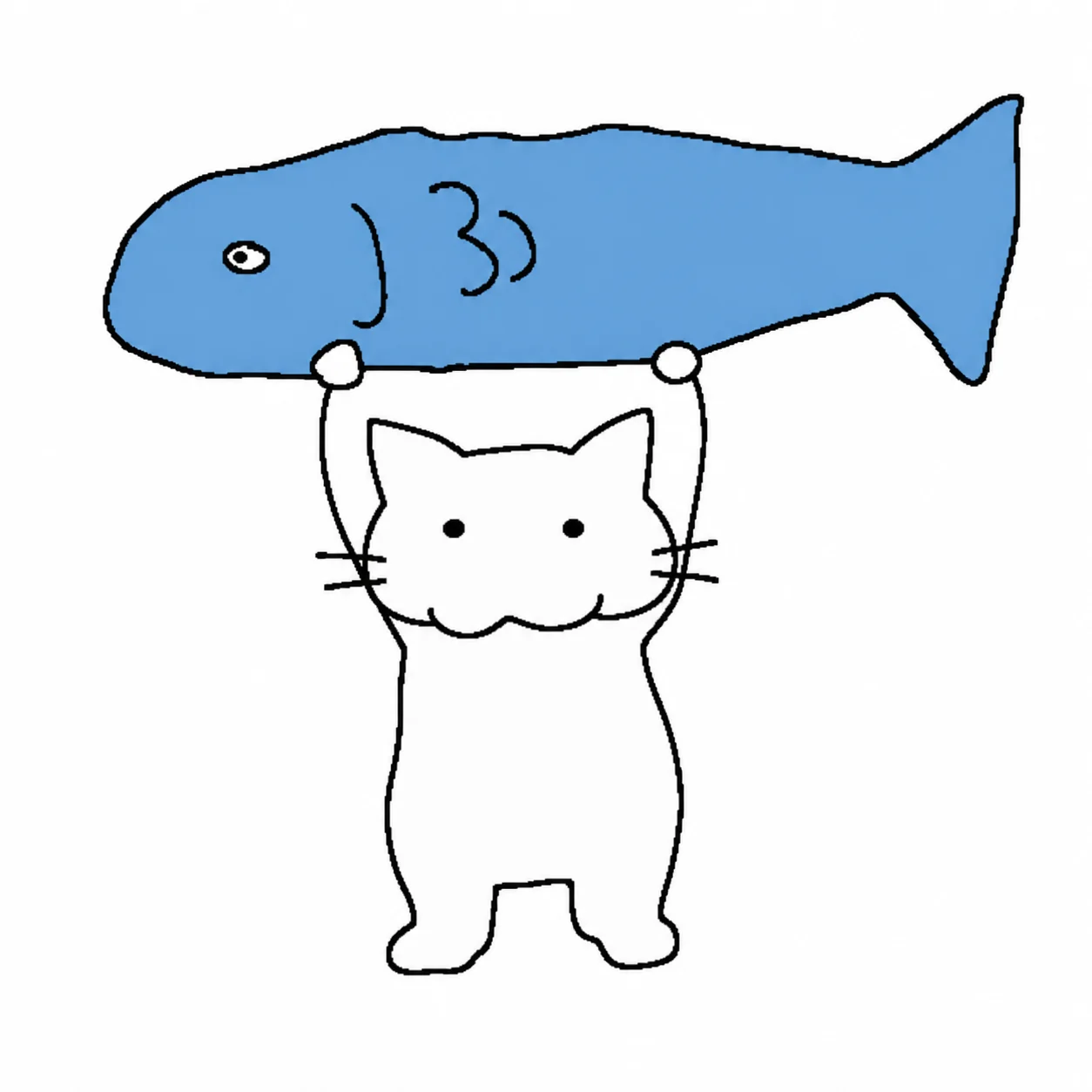 holding the fish up