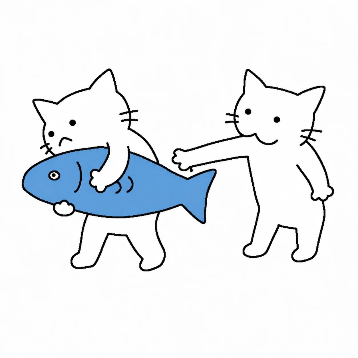 another cat wants the fish